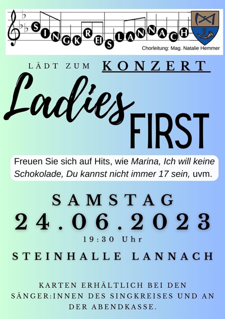 Plakat Konzert 2023 Ladies First